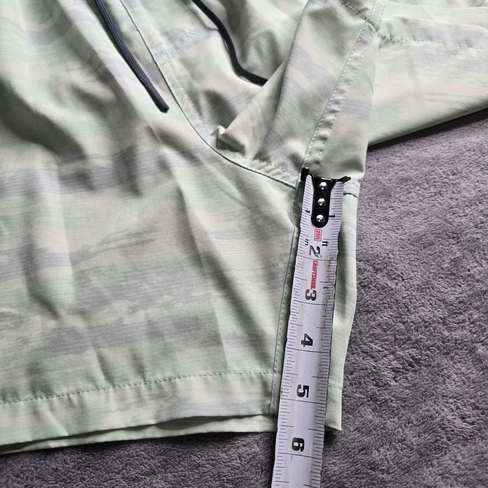 Aftco Strike Shorts Mens Large Mint Shoreline Camo Swim Lined 5.5